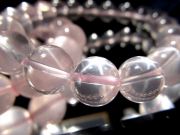 お値打ちグレード 大珠 スターローズクォーツ 紅石英 ブレスレット 14mm-14.5mm×16珠前後 超人気 優しいシルキーピンクカラー