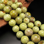 激安宣言 約12mm珠 ライムグリーンオパール一連 約37-39cm 希少色のライムグリーン 個性的模様が魅力的 オーストラリア産 geki-sak パワーストーン 天然石