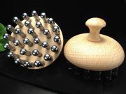 高純度 テラヘルツマッサージブラシ 直径約7.5cm×全高約6.5cm ツボ刺激でスッキリ爽快 おうちケアの新定番 2026年 検査機関にて検査済み パワーストーン