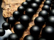 激安宣言 つや消しマット 一連破格 約12mm珠 ブラックオニキス つや消しブラック 約37-39cm 極上 天然石 ビ-ズ パワーストーン 黒瑪瑙 ブラジル産 geki rn-s