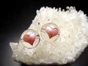 12ミリ珠 手彫り ピュアハート 天然水晶 ピュアハート彫り 横穴タイプ 12mm ピンク 天然石ビーズ 全3サイズ 天然石 粒売り tu-p