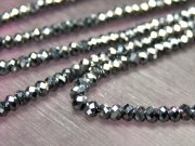 テラヘルツ鉱石 キラキラボタンカットビーズ 約3mm 一連 約38-40cm 極小サイズ 話題の 高純度 テラヘルツ 鉱石 2026年 検査機関にて検査済み 本物保証