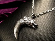激安宣言 ギベオン ウルフファングペンダントトップ 縦約43.5mm 1個売り SILVER925メテオライト 隕石 ナミビア・ハルダブ州産 geki-met2F44