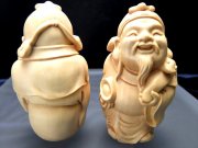 財神 木彫り置物 高さ約83mm 財福をつかさどる神 木彫り 天然木観音彫刻シリーズ 風水やインテリアに パワーストーン 天然石