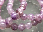 AAA エンジェルシリカ ブレスレット 6-6.5mm×29珠前後 レア チャロアイト&水晶共生 美麗マーブル チャロアイト ロシア産 bl-