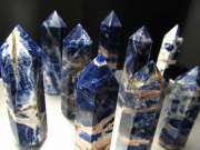 2A ソーダライト 方曹達石 六角柱ポイント 約30g-40g 白模様多め 濃紺色に独特の美しい模様 夢や目標のサポートをする石 ブラジル産 パワーストーン 天然石