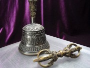 ガンダー ヴァジュラ セット 法器 金剛鈴 ティルブ ドルジェ 金剛杵 五鈷杵 チベット密教法具 パワーストーン 天然石