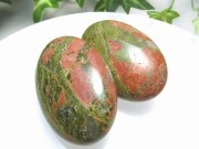 ユナカイト ホットストーン 重さ 約75g-90g 大きさ約6cm×4cm マッサージ用天然石 タンブル パワーストーン 天然石