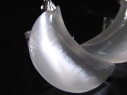 キャッツアイセレナイト ジプサム 透石膏 三日月型 ペンダントトップ 石サイズ約38-43mm SILVER925 シルクのような繊維質 タイプA モロッコ産