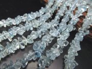 繊細小粒 約3mm-8mm 透明アクアマリン さざれ連 一連 約38-40cm 3月の誕生石 超クリア ブラジル産