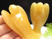 Lサイズ アラゴナイト エンジェル 彫り 95g-105g前後 明るいエネルギーで人気を引き寄せる リラックス効果 インテリアに 風水グッズ 天使 置物