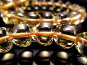 5A レモンクォーツ 山型 ブレスレット 幅約8.5mm-9.5mm 極上透明 美麗宝石質 縁起の良いぷっくり山型 ブラジル産