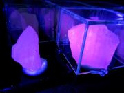 ミニチュア原石シリーズ 蛍光 ホワイトカルサイト 原石 ケース付き コレクションや標本に ブラックライトで発光 アフガニスタン産 パワーストーン 天然石