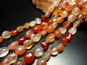 カーネリアン タンブル 連 粒サイズ約5-10mm 一連 約38-40cm お買い得タンブル連 赤瑪瑙 ブラジル産 パワーストーン 天然石