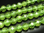 ペリドット ミラーカット 約5mm 一連 約38-40cm 高品質入荷 極上 天然石 ビーズ パワーストーン ミャンマー産 パワーストーン 天然石