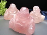ローズクォーツ 布袋様彫り置物 約30g-45g 極上手彫り彫刻 弥勒菩薩 ミロクボサツ ほてい ホテイ マダガスカル産 パワーストーン 天然石