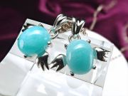 激安宣言 アマゾナイト エンジェル ペンダントトップ 石サイズ縦約8.5mm 1個売り 天使ペンダントトップ Silver925 ペルー産 geki-tensiA22