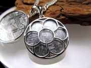 激安宣言 エッグ・オブ・ライフ 生命の卵 ギベオンペンダントトップ シルバーカラー 縦約27mm 1個売り SILVER925 メテオライト 隕石 ナミビア・ハルダブ州産