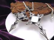 激安宣言 ギベオン ペンダントトップ スクエアクロスモチーフ 最大幅約59mm 1個売り メテオライト隕石 ナミビア・ハルダブ州産 geki-met1D4