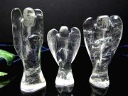 1個売り レムリアン水晶 エンジェル 彫刻置物 ギャランティカード付 高さ約35mm-45mm 古代の叡智を封じ込めた水晶 レムリアンクリスタル 可愛いミニサイズ