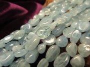 幅約5mm-7.5mm アクアマリン タンブル 連 一連 約37-39cm 3月の誕生石 高品質入荷 ブラジル産