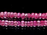 超透明宝石質 ルビー ボタンカット ネックレス アジャスター付き 幅約3mm 長さ約40-45cm 金具カラー:ゴールド SILVER925 ミャンマー産