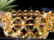 5A シトリン 黄水晶 フラットオーバル タンブルブレスレット 幅約14mm-16mm 金運 幸運の石 おはじきのようなすべすべタンブル型 動画あり ブラジル産