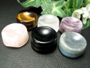 選べる6種 ミニサイズ 天然石 丸玉用台座 1個売り 幅約27mm前後 天然水晶 オブシディアン ラブラドライト アメジスト タイガーアイ ローズクォーツ