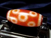 八眼天珠紅朱砂龍紋天珠 ミニサイズ 約31mm 1個売り チベット発祥の厄除け・開運お守り 八眼天珠 はちがんてんじゅ パワーストーン 天然石