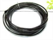 細めタイプ 本革 革紐 ダークブラウン 長さ約1m 紐幅約1mm レザーコード ハンドメイドアクセサリー制作に inmy