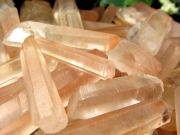 内面のパワー強化 タンジェリンクォーツ 単結晶 詰合せ 100gセット ピンクタンジェリンも 先端付ポイント多め 蜜柑水晶 インテリア ブラジル産
