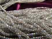 超透明 ラブラドライト カット 約2mm 一連 約38-40cm 穴径約0.4mm ラブラドライト連 マダガスカル産 パワーストーン 天然石