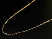 ゴールドタイプ サージカルステンレス あずき ネックレスチェーン 長さ約45cm 幅約1-2mm 金具最大幅約5mm 316L 馴染みやすい細目幅 メンズもレディースも inmy