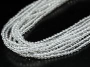 極小ラウンド 約2mm-2.5mm珠 天然水晶 クリスタル 一連 約38-40cm ブラジル産 hos パワーストーン 天然石
