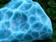 透け感バツグン ラリマー ファンシーカット 重さ268g 高さ約92mm 最高品質のラリマー 愛と平和の象徴 ブルーペクトライト 抜群の波模様 美しい水面模様