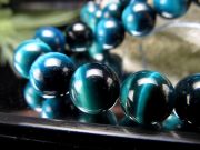 激安宣言 3A 約8mm珠 ブルーグリーンタイガーアイ 虎目石 一連 約37-39cm 超人気ブルーグリーンカラー 南アフリカ産 geki-sak パワーストーン 天然石