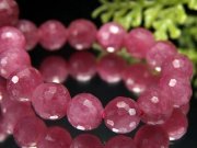 ルビー 天然石 ブレスレット　8㍉×22石 楽天市場】ルビーインゾイサイト カット ブレスレット 10.8mm