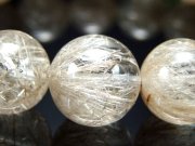 肌なじみの良いナチュラルカラー 4A ホワイトシルバールチルクォーツ ブレスレット 14mm-15mm×15珠 優しいヒーリング効果を持つ石 一点もの ブラジル産