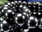 ヒマラヤンブラック ブレスレット 8mm-8.5mm×24珠前後 永遠の黒 と呼ばれるインドを代表するブランド石 集中力・精神を高める インド産