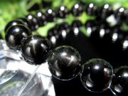 煌めくスター効果 3A スターダイオプサイト ブラックスター ブレスレット 8.5mm-9.5mm×21珠 男女問わず人気 漆黒に輝く十字の光の星 インド産