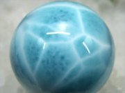 バイヤー厳選 水面のような模様が美しい 4A 極上ラリマー ブルーペクトライト 丸玉 K9台座付き 重さ 45.8g φ 31.5mm ドミニカ共和国産 パワーストーン 天然石