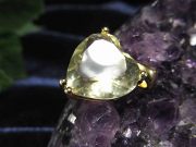 5A リビアングラス ハートカット ペンダントトップ 石サイズ縦約12.7mm×約12.1mm 豪華な大粒 極上宝石質ジュエリー キラキラハートカット