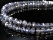 アイオライト キラキラカット ワイヤー ブレスレット 幅約3.5mm-4mm デザインワイヤーブレスレット キラキラ繊細カット アジャスター金具付き