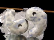 正規品 日本銘石協会 フェアリースキンサファイア パイオフィライト 勾玉 縦約26mm×横約18mm 1個売り 古事記が語る伝説の石 柔らかな滑らか触感