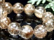 超透明水晶に鋭く走る銀の閃光 S級 超透明 シルバールチルクォーツ ブレスレット 10.5mm-11mm×19珠 煌き抜群 繊細シルバー針 ビジネスのお守りに 点もの