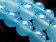 AAA 8mm珠 シーブルーカルセドニー 一連 約38-40cm ブラジル産 パワーストーン 天然石