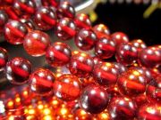 約4.5mm-5mm前後珠 ダークチェリーアンバー(天然琥珀)一連 約37-39cm 古来より愛された宝石 バルト海産