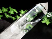 透明水晶 ポイント 専用木製台座付 高さ187mm 重さ340g 極上超透明 浄化 インテリア 一点もの ブラジル産