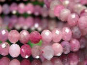ルビー&ピンクサファイア ボタンカット ブレスレット 約6mm前後 キラキラボタンカット 7月の誕生石 キラキラピンク ネックレスなどに ミャンマー産
