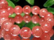 店頭展示中 透明感有り 4A+ インカローズ ブレスレット 8.5mm-9mm×22珠 ロードクロサイト 薔薇色の人生を象徴する石 アルゼンチン産 パワーストーン 天然石
